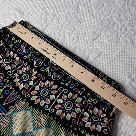 Colorful Flowy Wide Leg Multi-Print Pants - Picture 5 of 7